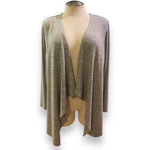 Torrid Plus Size 5 (5X) Gray Super Soft‎ Plush Open Drape Front Hacci Cardigan